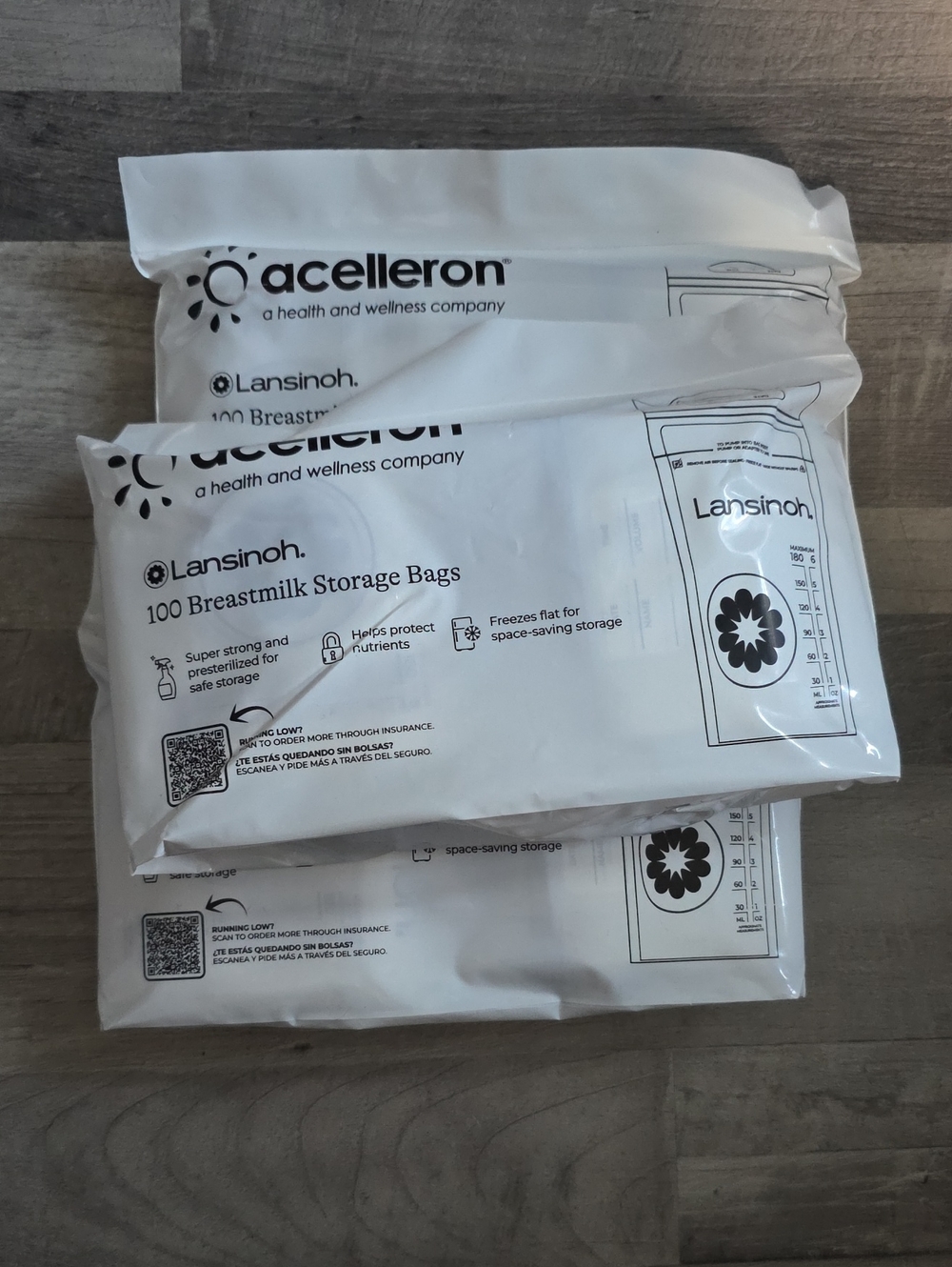Acelleron Breastmilk Storage Bags, 300
